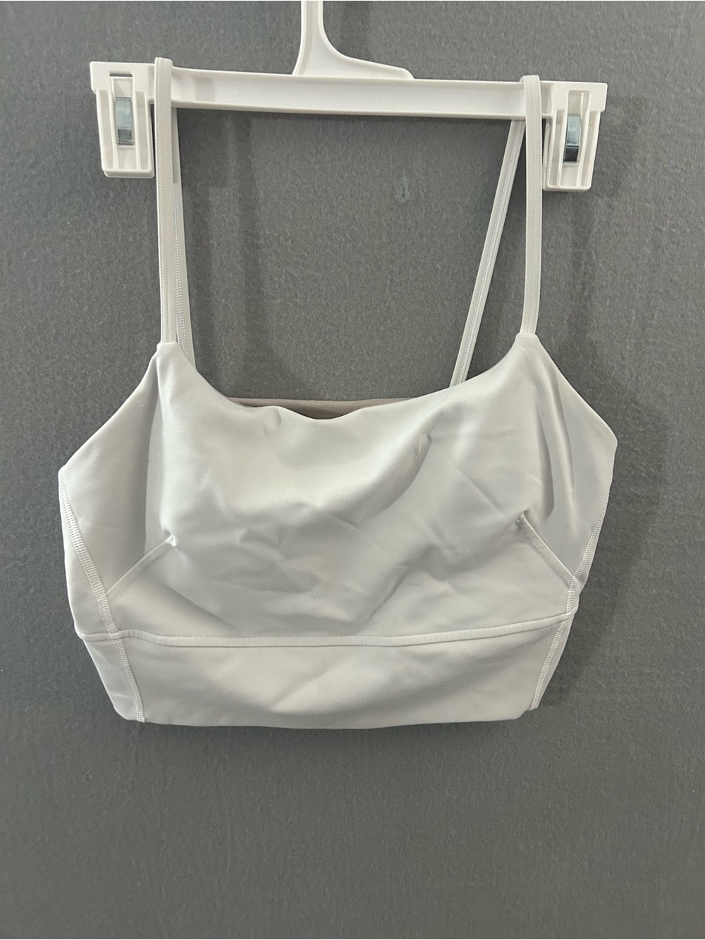 Lululemon Wunder Train Strappy Tank Top Build in bra white size 10
